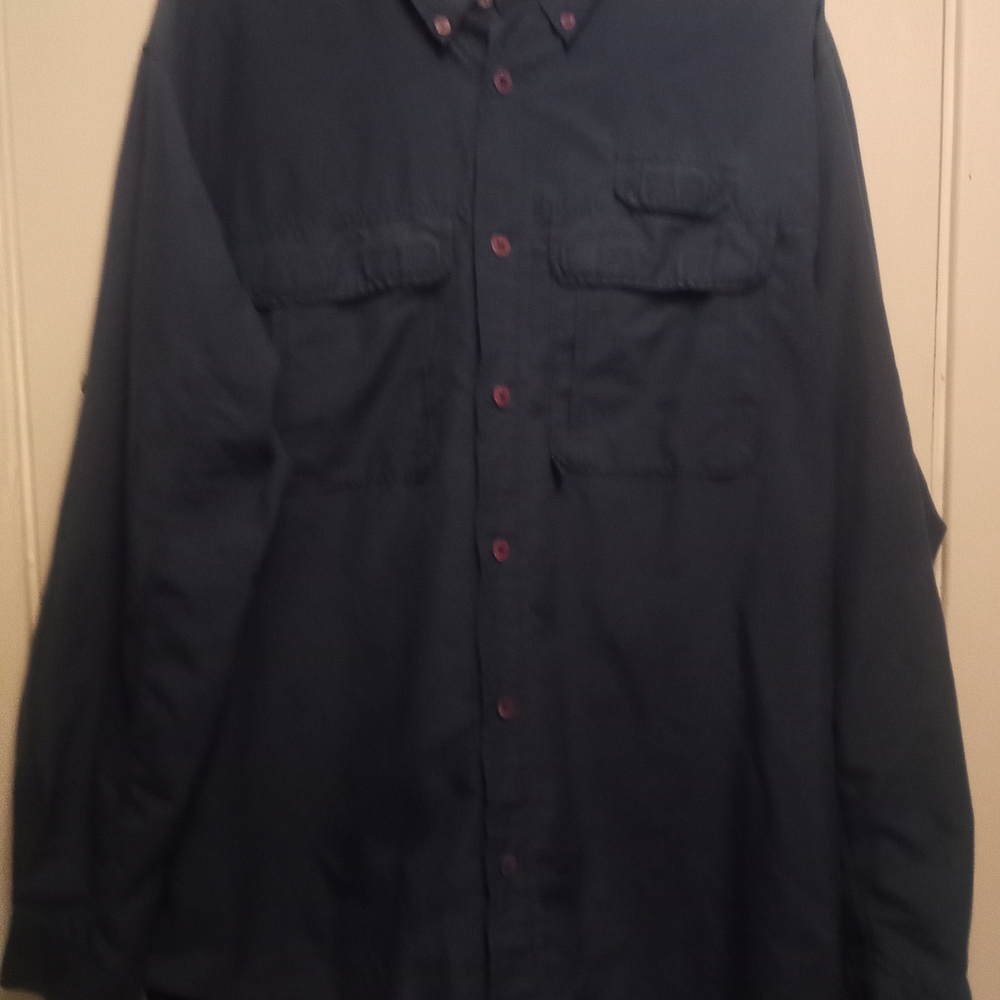 Dark Blue Button-Up Shirt